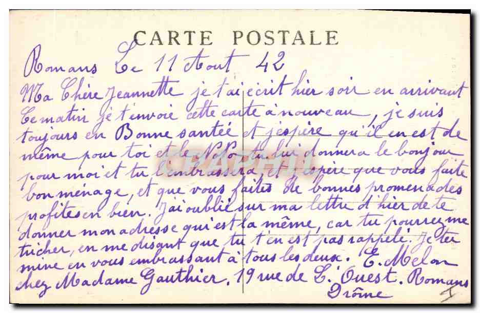 CPA Bourg de Peage Le bois des noix Tombeau de Delay Dagier Pair de France President des Etats Generaux  — Rückseite
