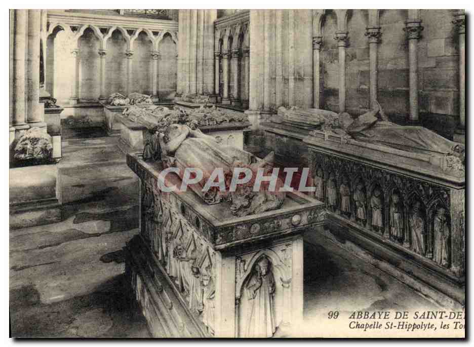 CPA Abbaye de Saint Denis Chapelle St Hippolyte les tombeaux 