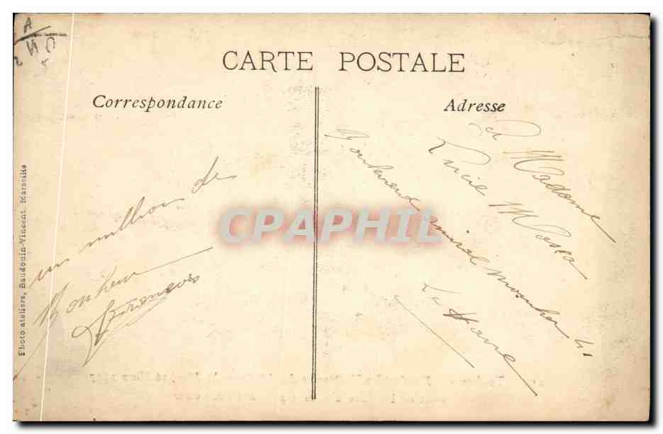 Toulon — Funérailles Nationales des Victimes du Téna, 16 Mars 1907 — Éditeur : Baudouin-Vincent, Marseille — Achterkant