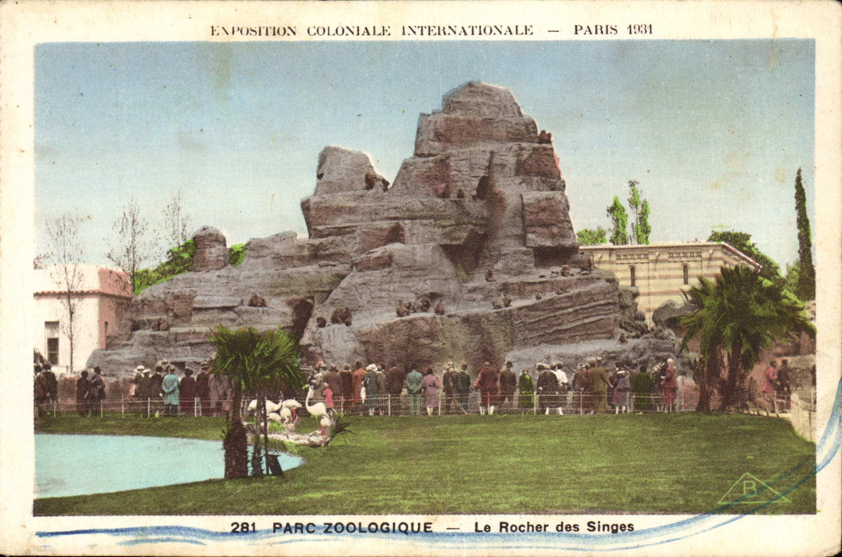 CPA Singe Paris Exposition coloniale internationale 1931 Parc zoologique le rocher des singes