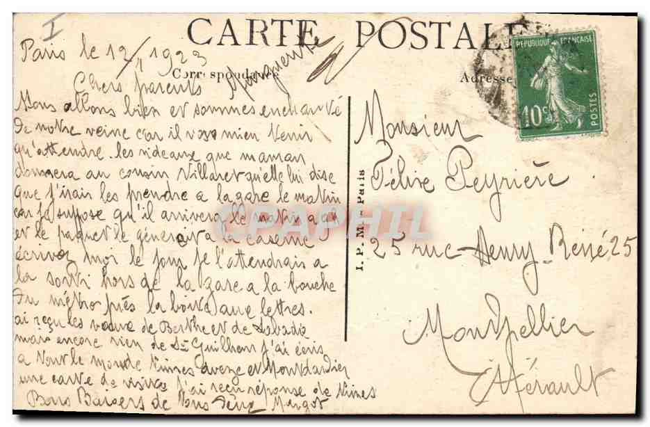 CPA Singe Paris Jardin des Plantes Chimpanze — Rückseite