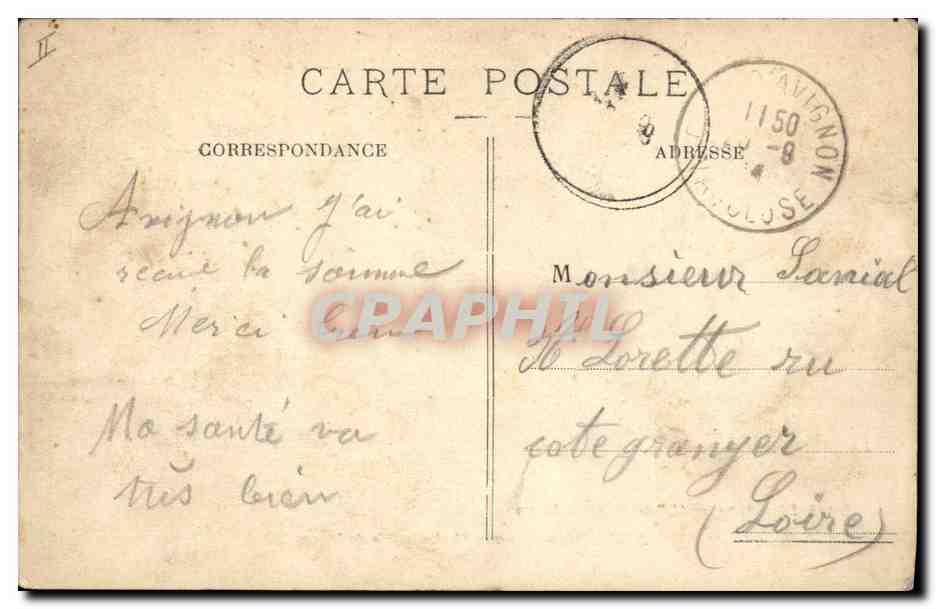 CPA Militaria Avignon Caserne Chabran 58eme de ligne  — Rückseite