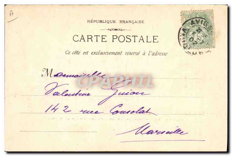 CPA Militaria Avignon Monument des soldats morts pour la patrie — Verso