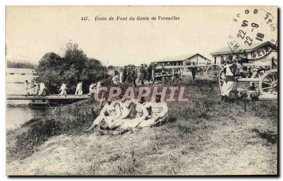 CPA Militaria Ecole du pont de Genie de Versailles