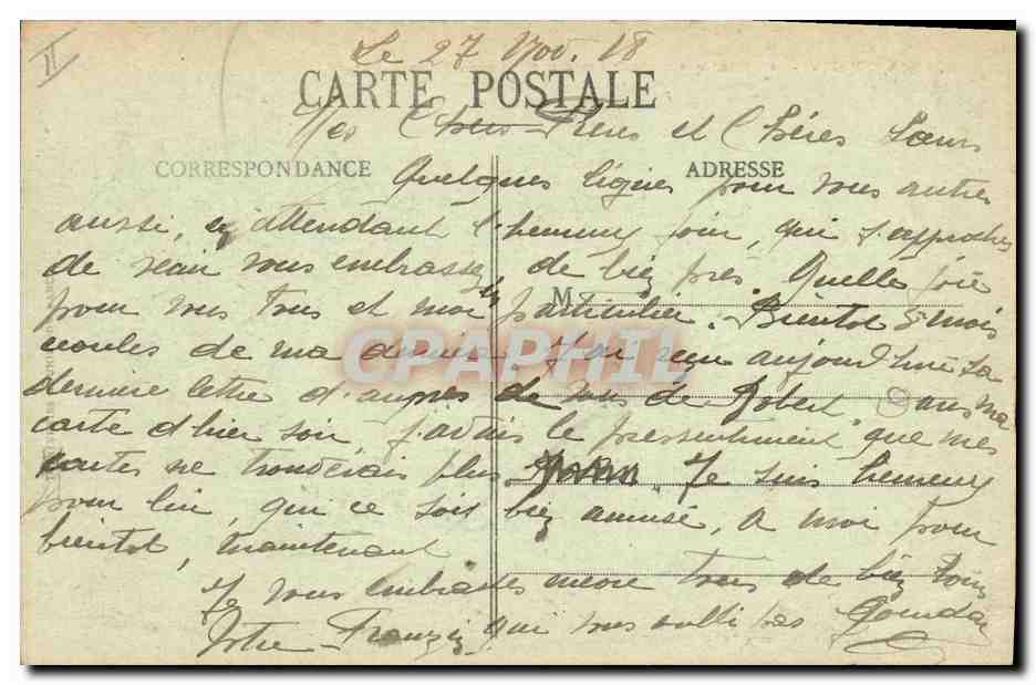 Dannemarie — Viadukt zerstört durch die französische Armee am 26. August 1914 — Édition M. Mayer, Issoudun, Frankreich — Rückseite
