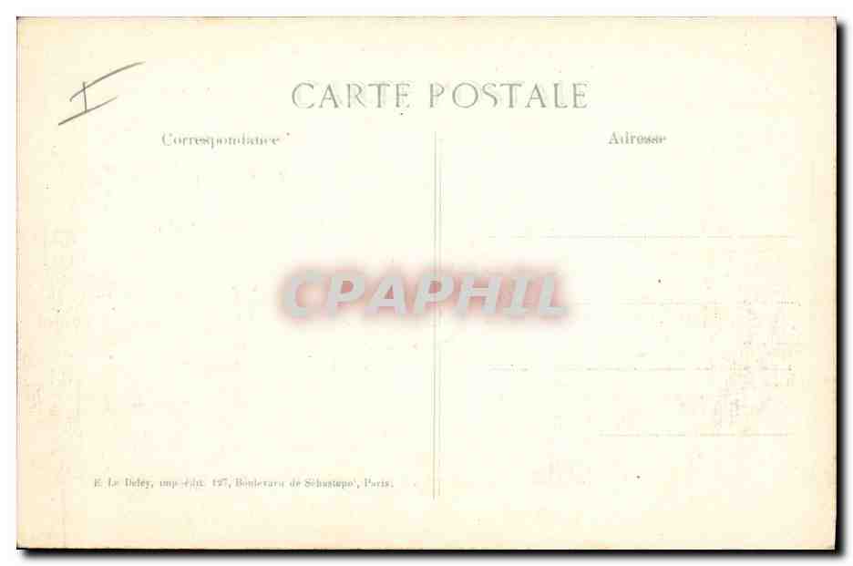 Compiègne - Pont de pierre détruit par le génie français — Éditeur E. Le Defey, n° 197 — Verso