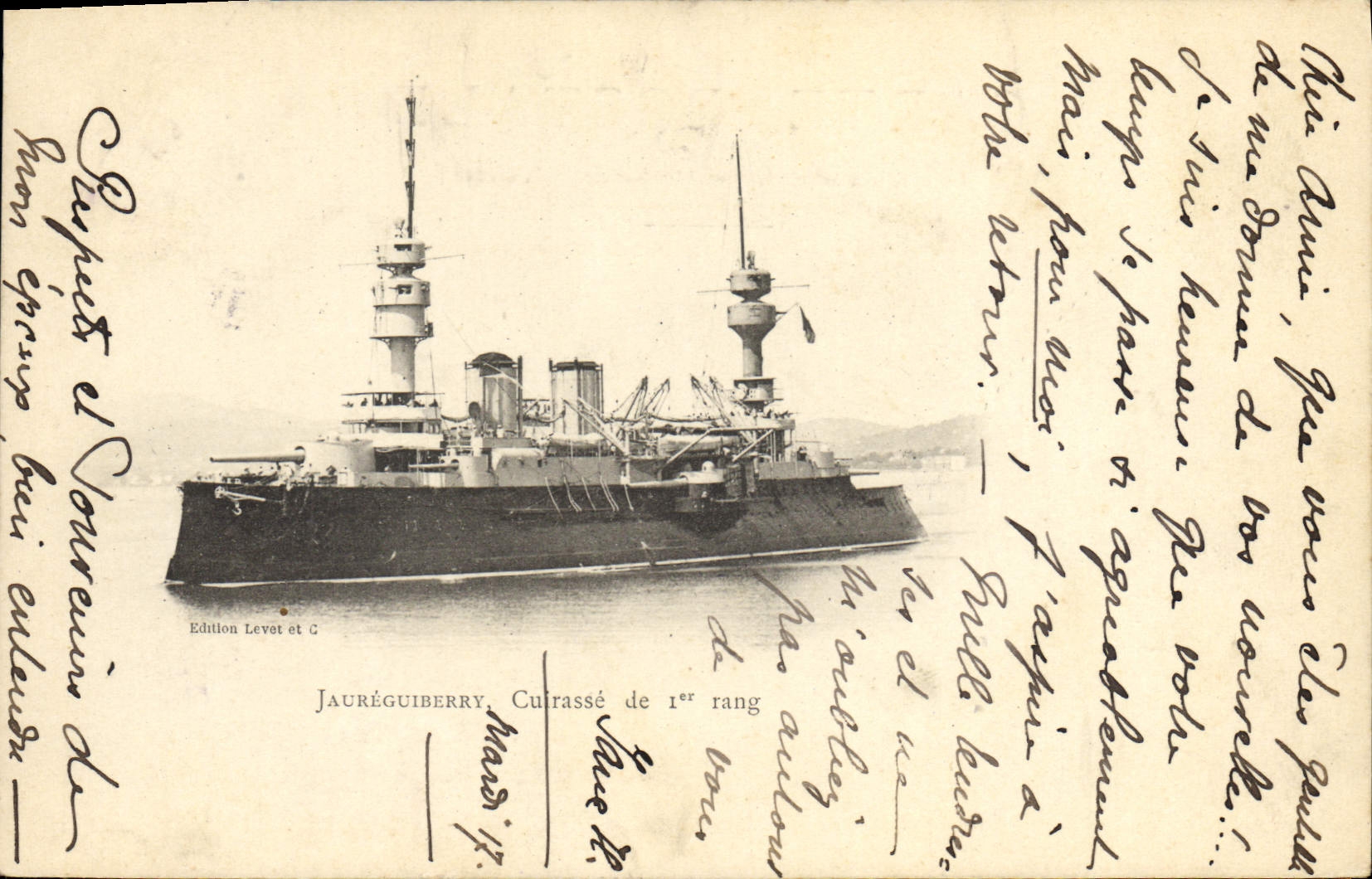 Jauréguiberry, Cuirassé de 1er rang — Édition Levot et C