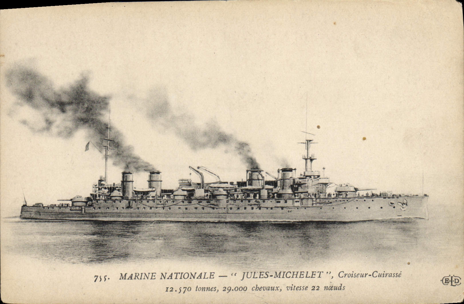 Croiseur-Cuirassé Jules-Michelet — Marine Nationale — 755