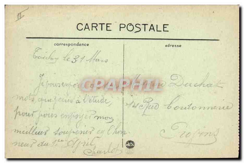 Marine de guerre — « Jean-Bart », Dreadnought 1er rang — B.C. — Verso