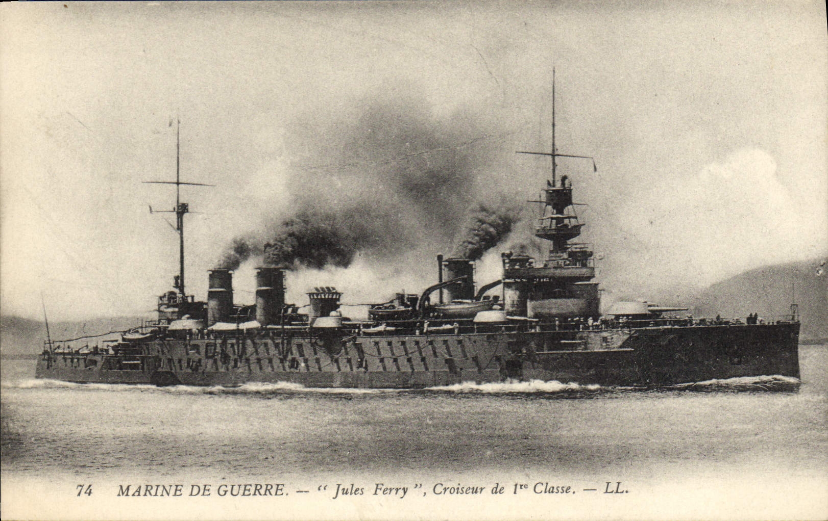 Crucero de Primera Clase "Jules Ferry" — Marina de Guerra — LL. — N° 74