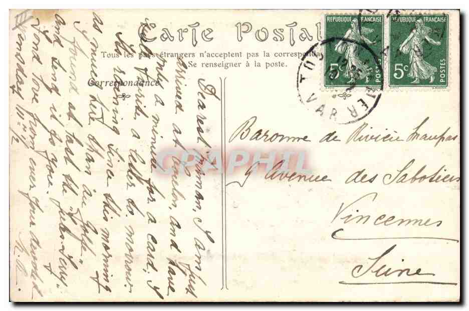 Marine Militaire — Le Croiseur-Cuirassé « Jules-Ferry » — ND Phot, n°162 — Verso