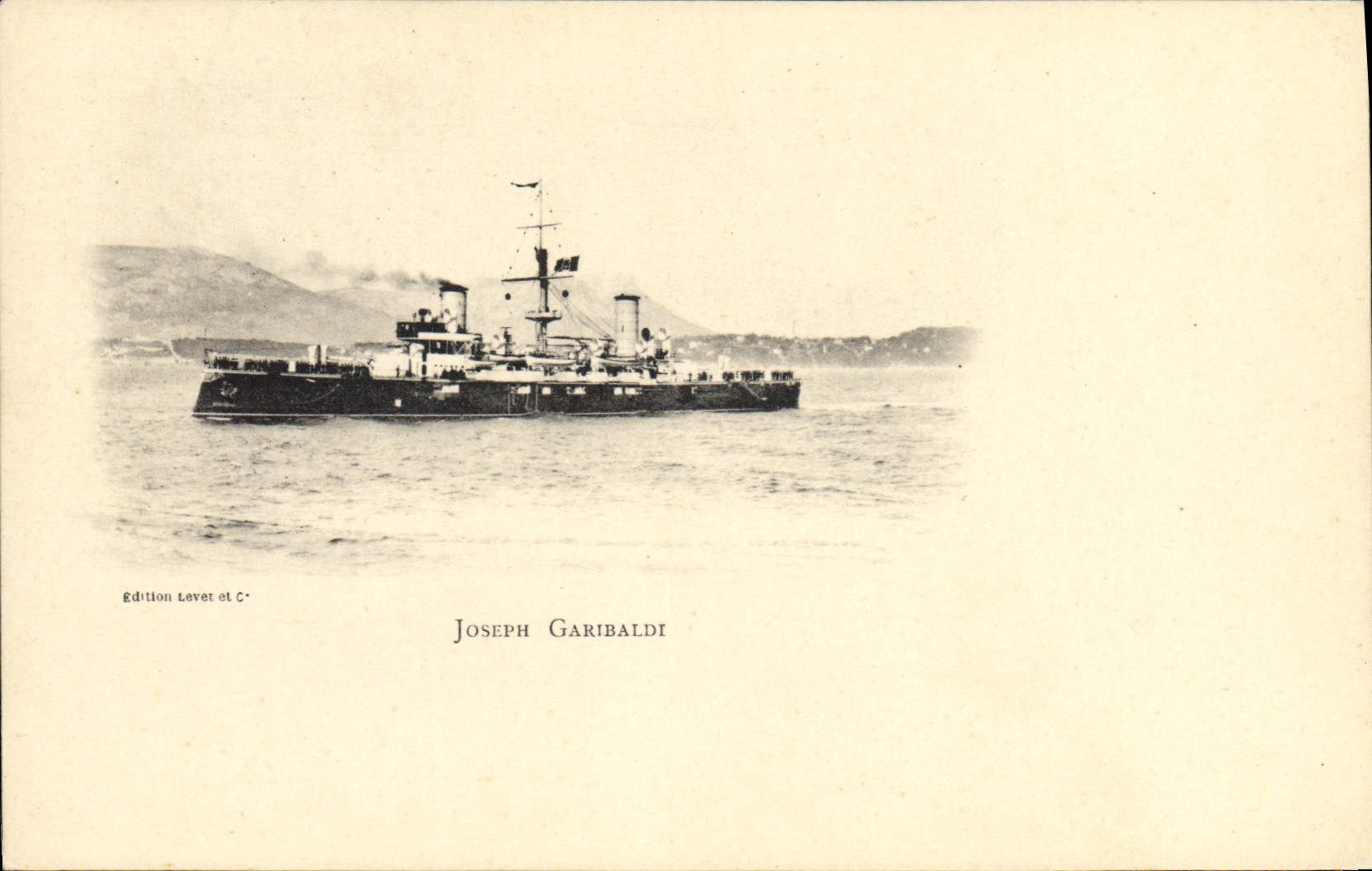 Croiseur Joseph Garibaldi — Édition Levet et C° - Recto