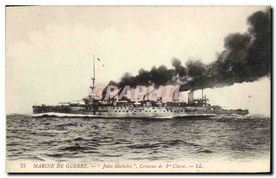CPA Bateau Jules Michelet Croiseur de 1ere classe