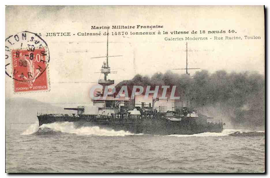 CPA Bateau Justice Cuirasse