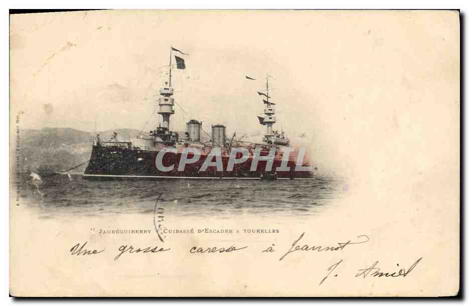 Le cuirassé "Jauréguiberry" à Toulon — photographie de J. Amiel — n° 30-114