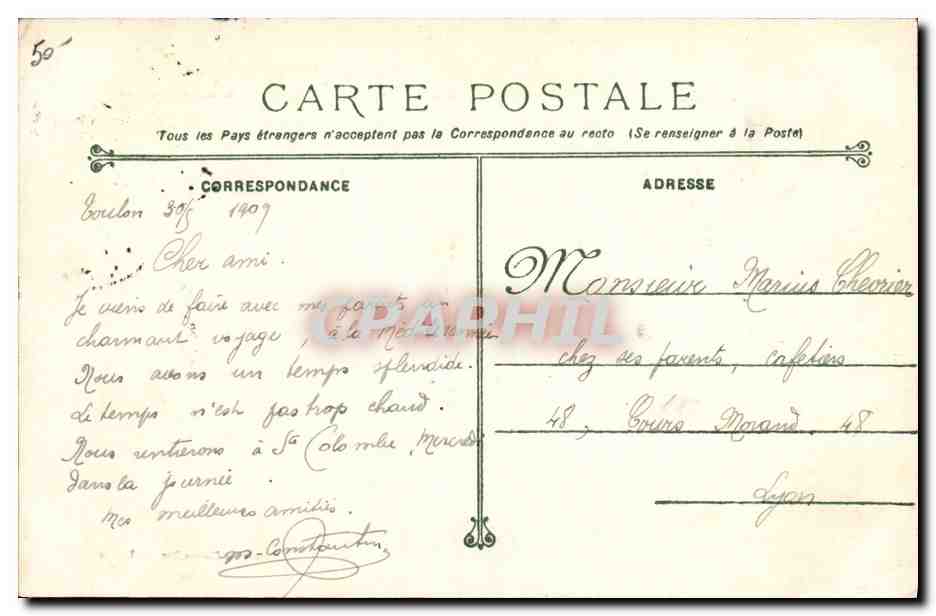 CPA Bateau Justice Cuirasse a tourelles — Verso