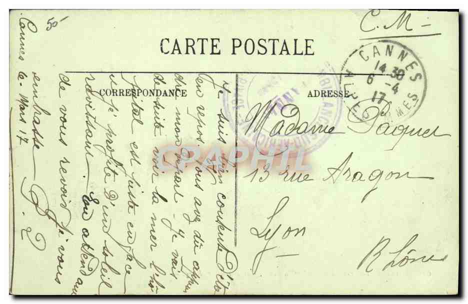 CPA Bateau Justice Cuirasse de 1er rang — Verso