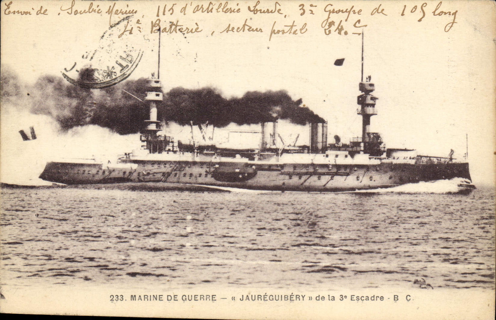 CPA Bateau Jaureguiberry de la 3eme escadre