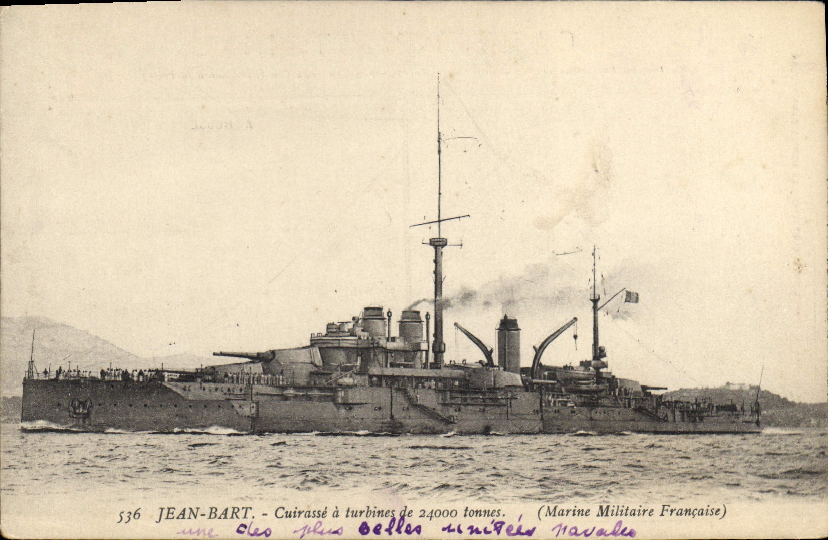 CPA Bateau Jean Bart Cuirasse a turbines