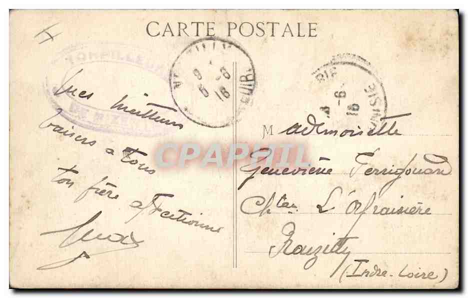 Bateau de guerre « Justice » — Cuirassé de 1er rang — B.C. — datée 21 mai 1916 — Achterkant