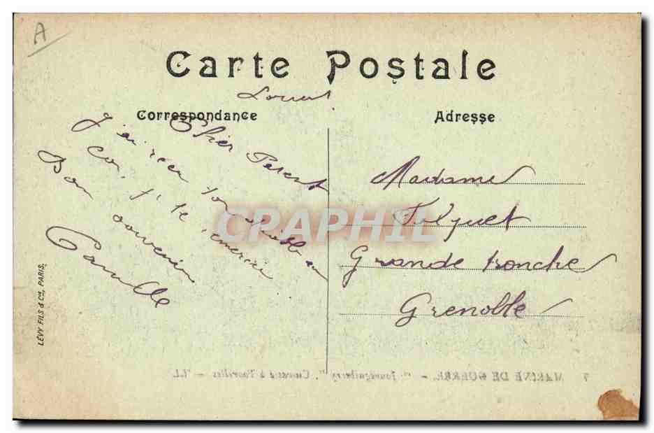 CPA Bateau Jaureguiberry Cuirasse a tourelles — Verso