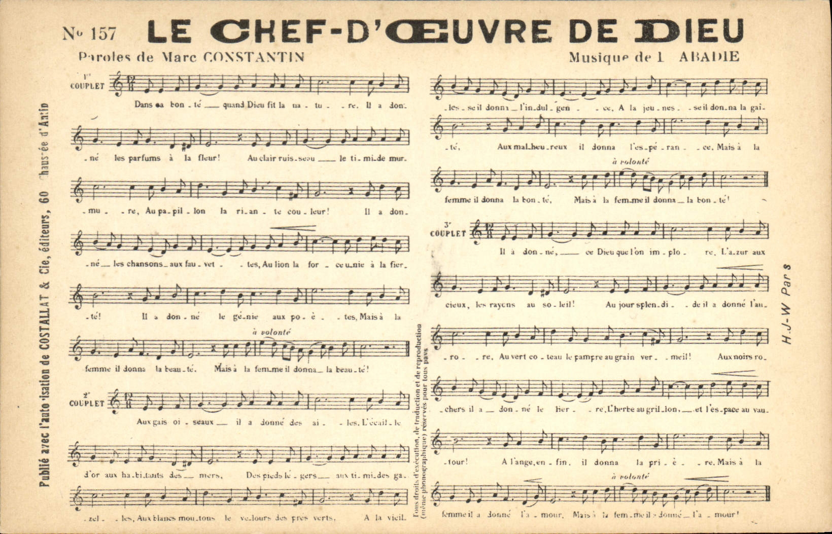 CPA le chef d'oeuvre de Dieu Marc Constantin Abadie