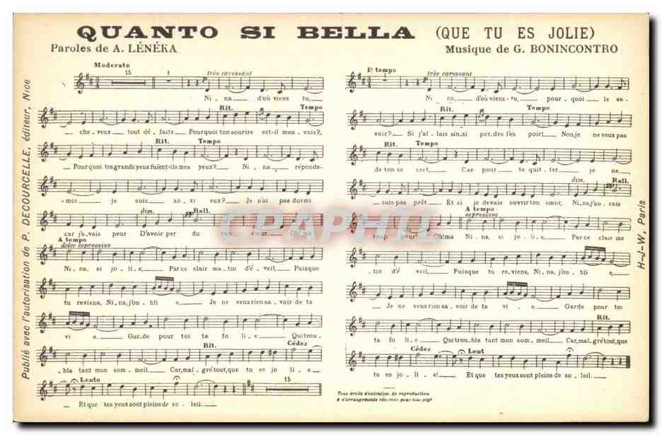 CPA Quanto Si Bella Leneka Bonincontro