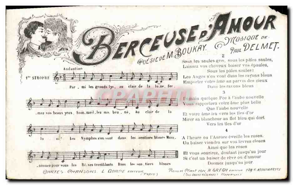 CPA Berceuse d'amour Boukay Paul Delmet