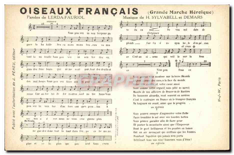 CPA Oiseaux Francais Lerda-Fauriol Sylvabell Demars