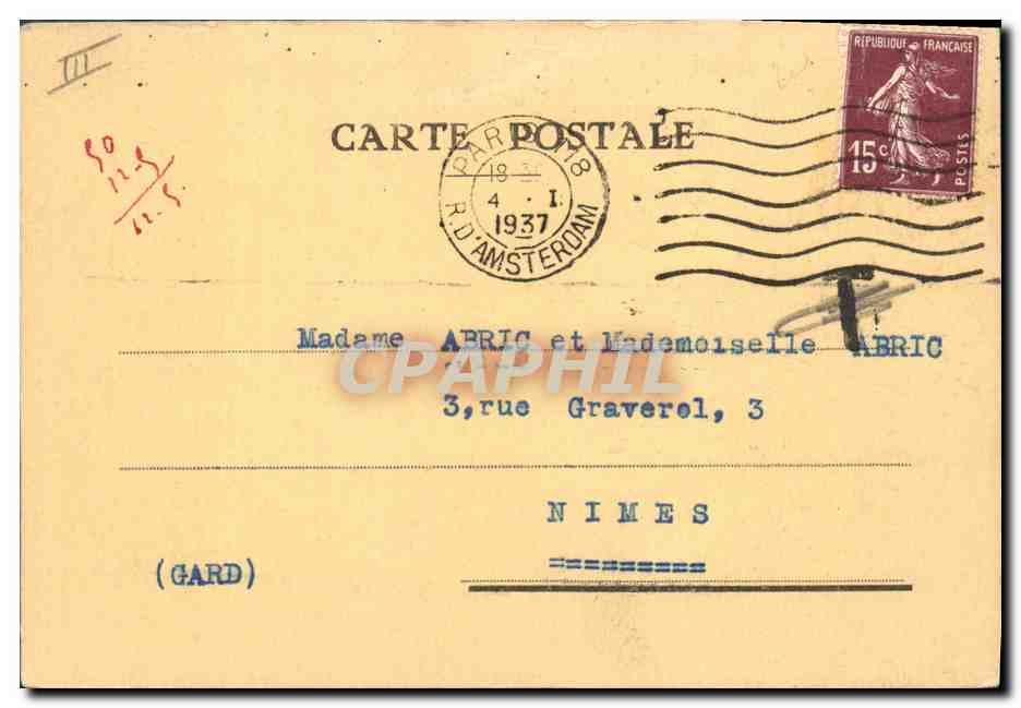 Carte postale musicale — citation et partition — signée Ady Teyvasthe, 24, rue de Petrograd (Ville), Europe 53-84 — Reverso