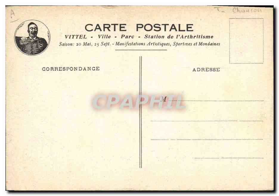 CPA Vive Vittel ! Gabriello Ackermans Edouard Stevens  — Verso