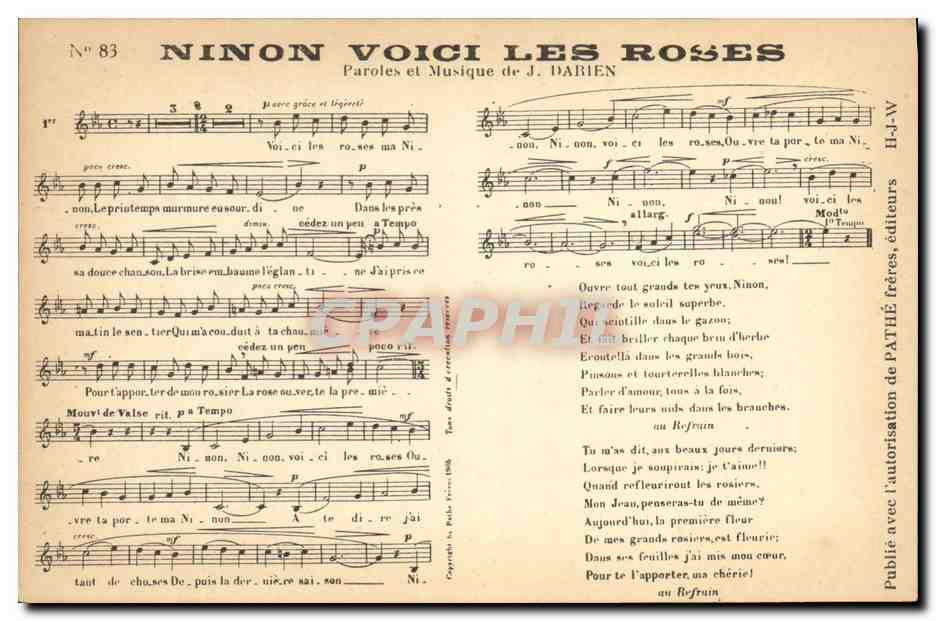 CPA Ninon voici les roses Darien 