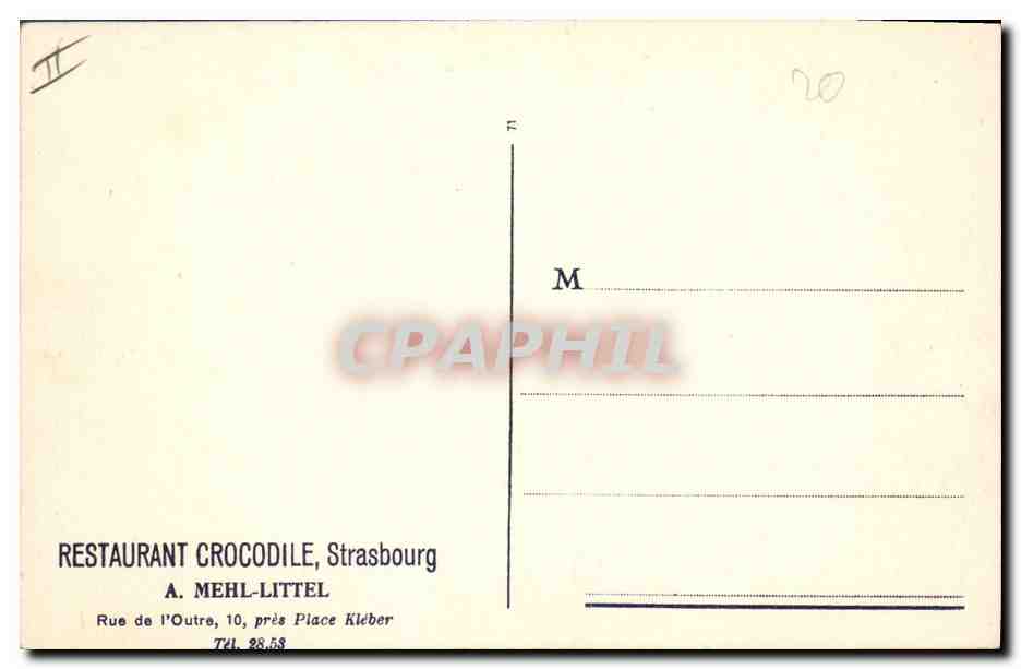 CPA Fete de village en 1870 Restaurant Crocodile Strasbourg — Verso