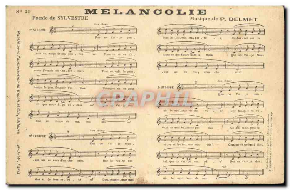 CPA Melancolie Sylvestre Delmet