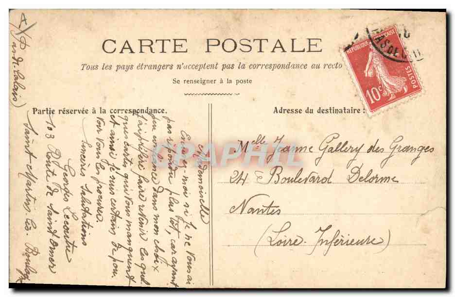 CPA Bonjour Mimi Christine Penn — Verso