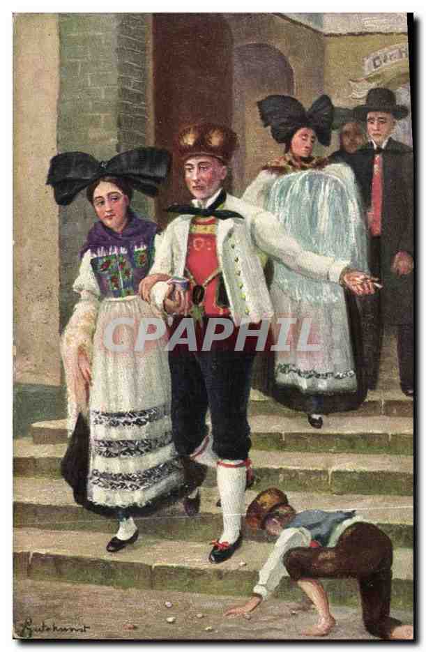 Hanauer Trachten — Des Costumes à Hanau — éditeur Verlag Aug. Nörrmann, Kehl I. Baden - Anverso