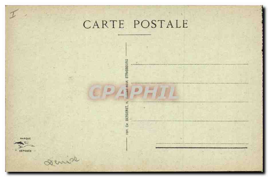 CPA Folklore Alsace Hohkoenigsbourg Appartement  — Rückseite