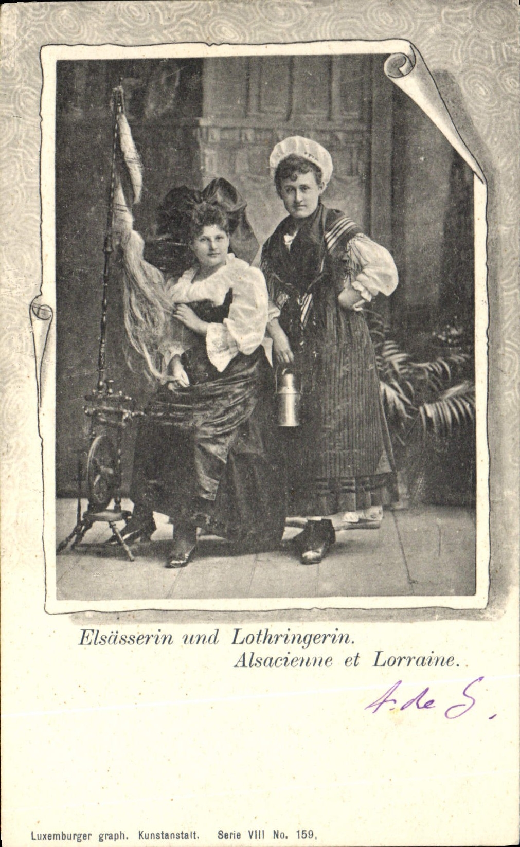 Alsacienne et Lorraine — Luxemburger graph. Kunstanstalt, Série VIII No. 159