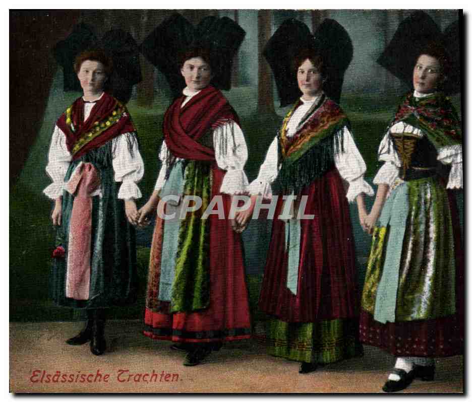 Antike Ansichtskarte Folklore Elsass