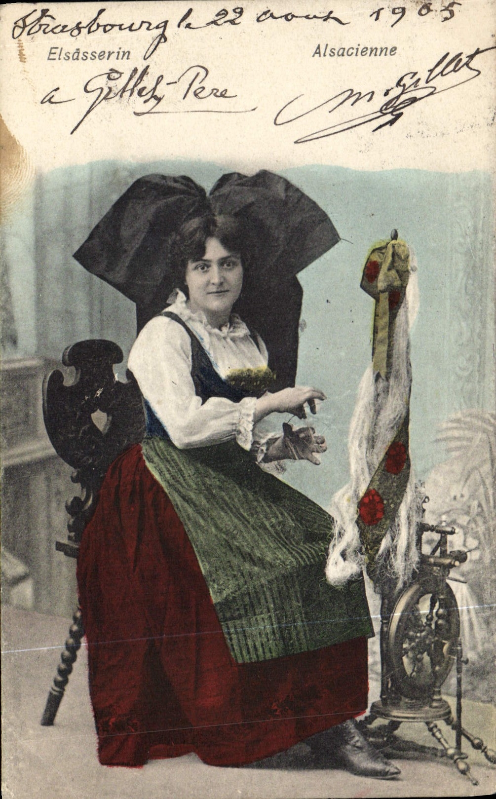 Femmes Alsaciennes — Alsacienne à Gillet-Père — éditée par Knautverlag von Felix Laub, Strasbourg