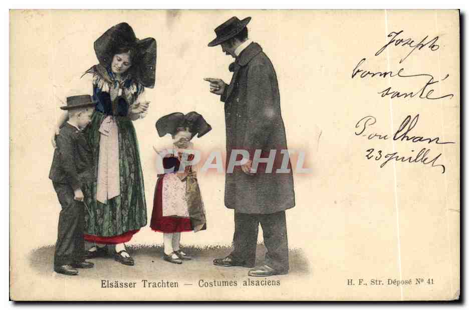 Costumes alsaciens — Elsässer Trachten — H. F., Str. Déposé N° 41