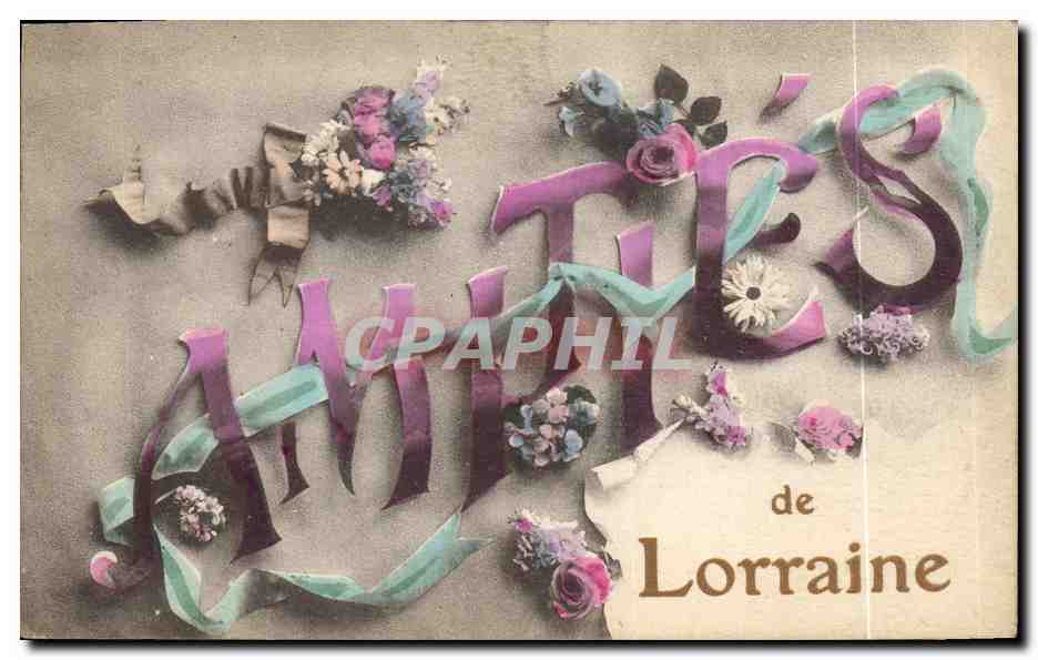 Ambretes de Lorraine — décorations florales et rubans — Idéale série 136