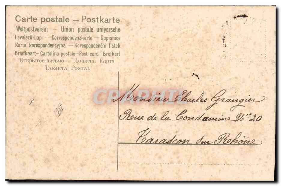 Bouquet de violettes — Souvenir — Éditeur inconnu, n° 44 — Achterkant