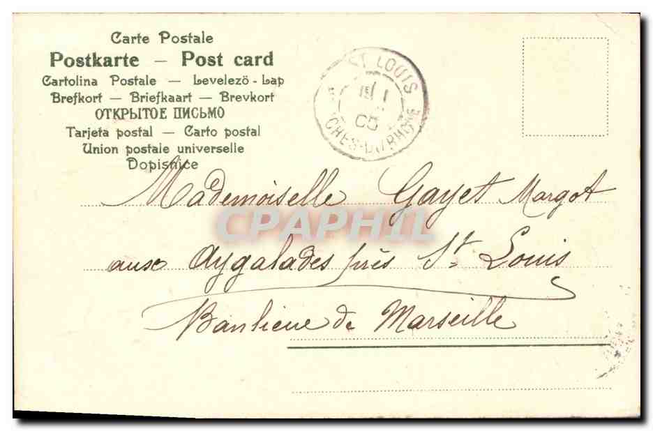 CPA Fantaisie Fleurs  — Rückseite