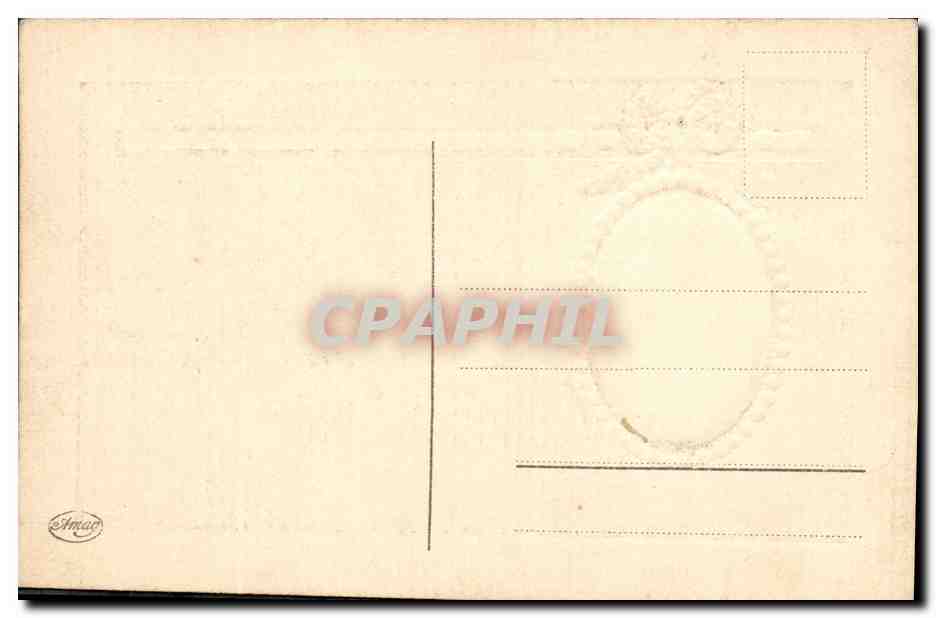 Femme en portrait — Carte de vœux de Noël — éditeur Amcar — Reverso