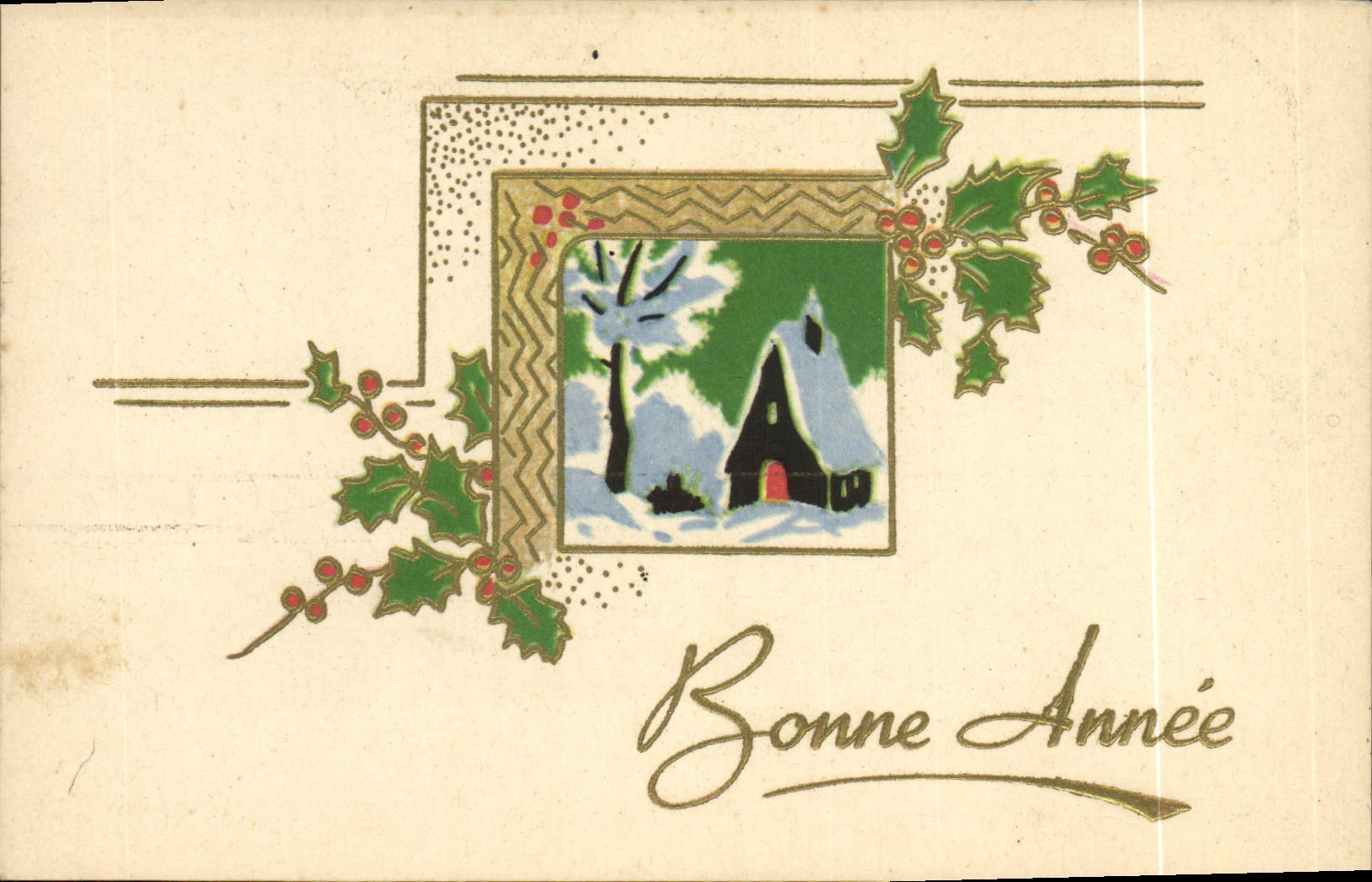 CPA Fantaisie Fleurs Bonne annee 