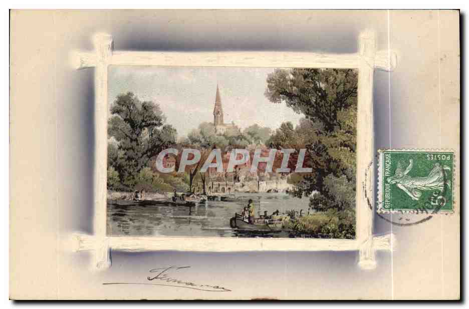 CPA Fantaisie Paysage 