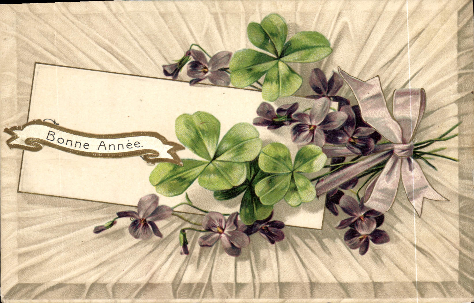 CPA Fantaisie Fleurs Trefles 