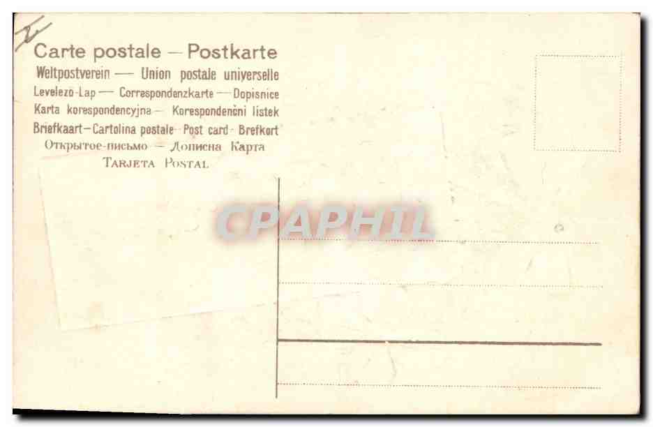 CPA Fantaisie Fleurs Trefles  — Verso