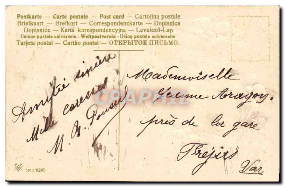 Souvenir — Doux Souvenir — éditeur P.F. série 0241 — Verso